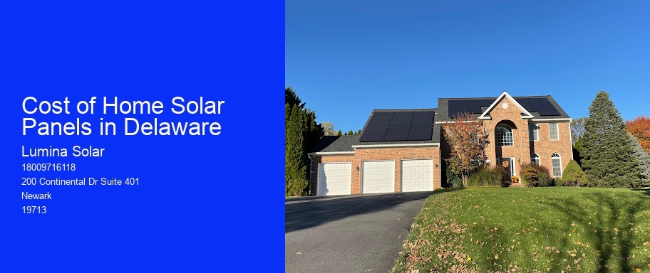 Cost of Home Solar Panels in Delaware