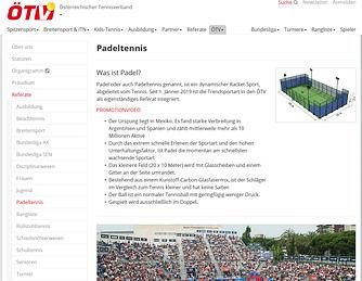 Padel integriert in den Österreichischen Tennisverband